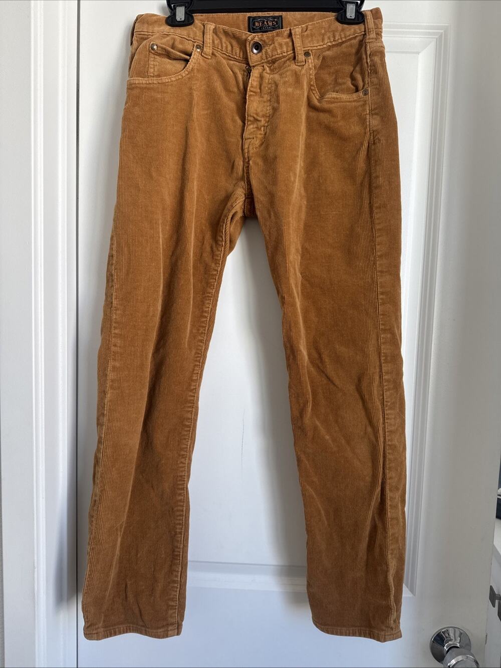 Beams Japan Camel 5 Pocket Corduroy Pants Men’s Size Small